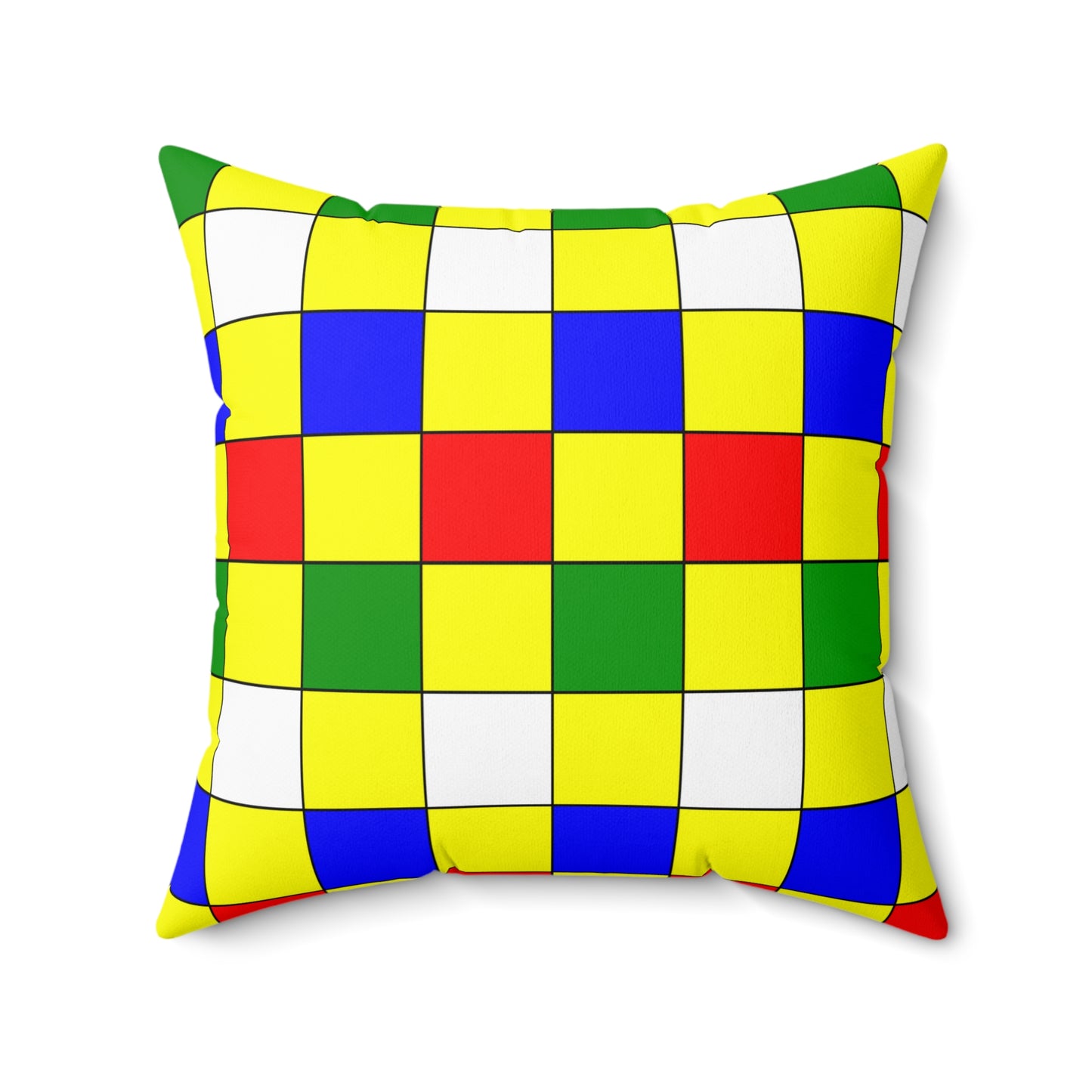 Central African Republic Retro Check Cushion Pillow