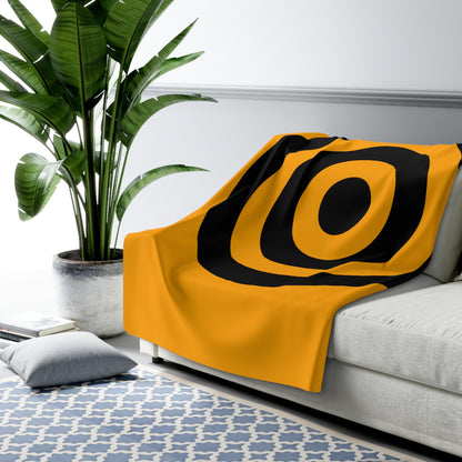 Orange, Black Retro Target Blanket Throw