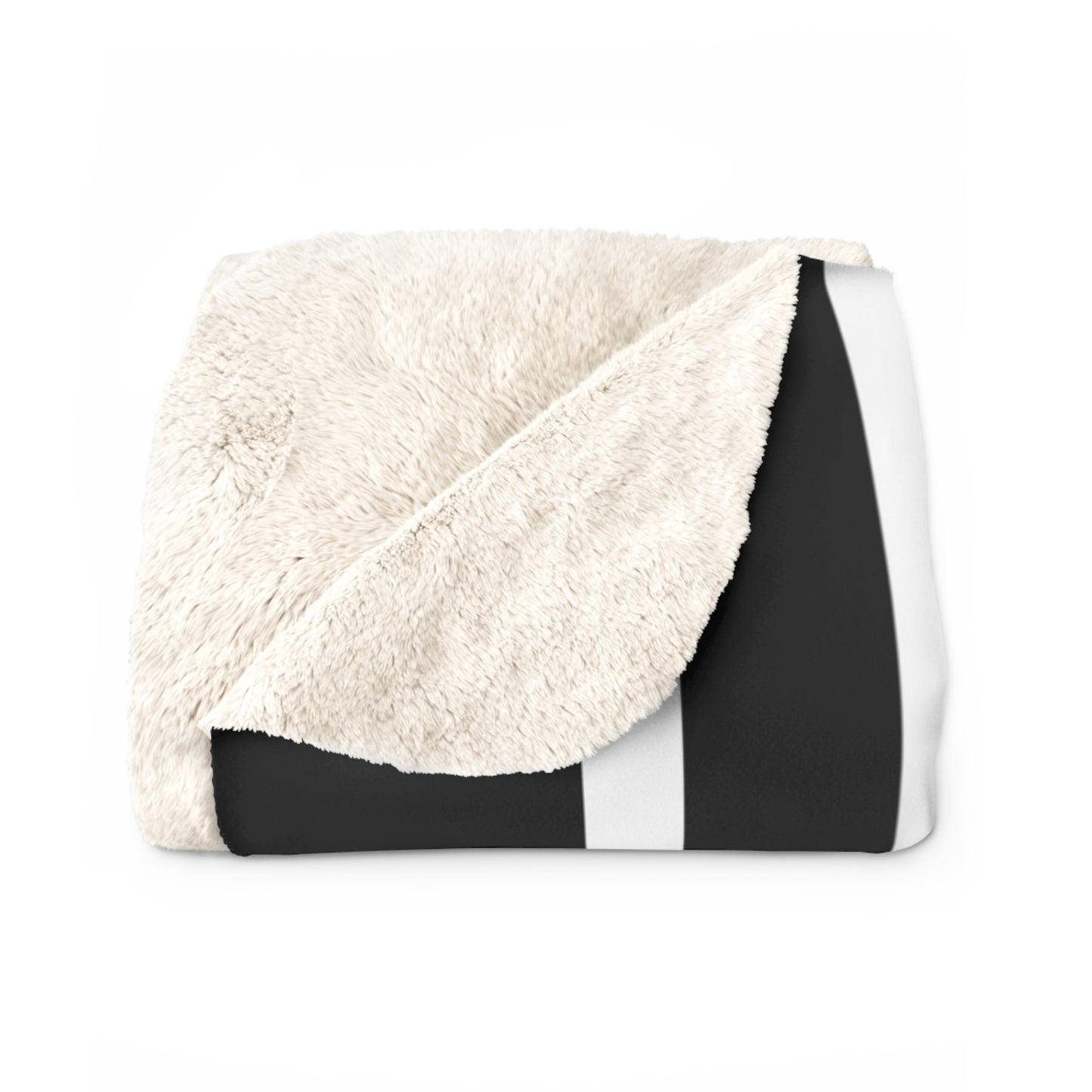 Black, White Retro Stripes Blanket Throw