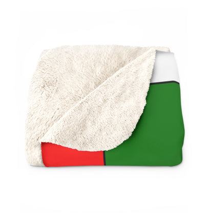 Green, White, Red Retro Check Blanket Throw