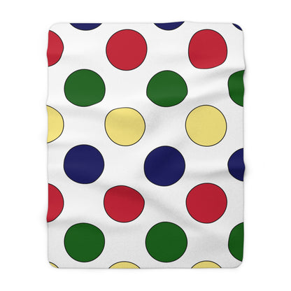 British Indian Ocean Territory Retro Polka Dots Blanket Throw