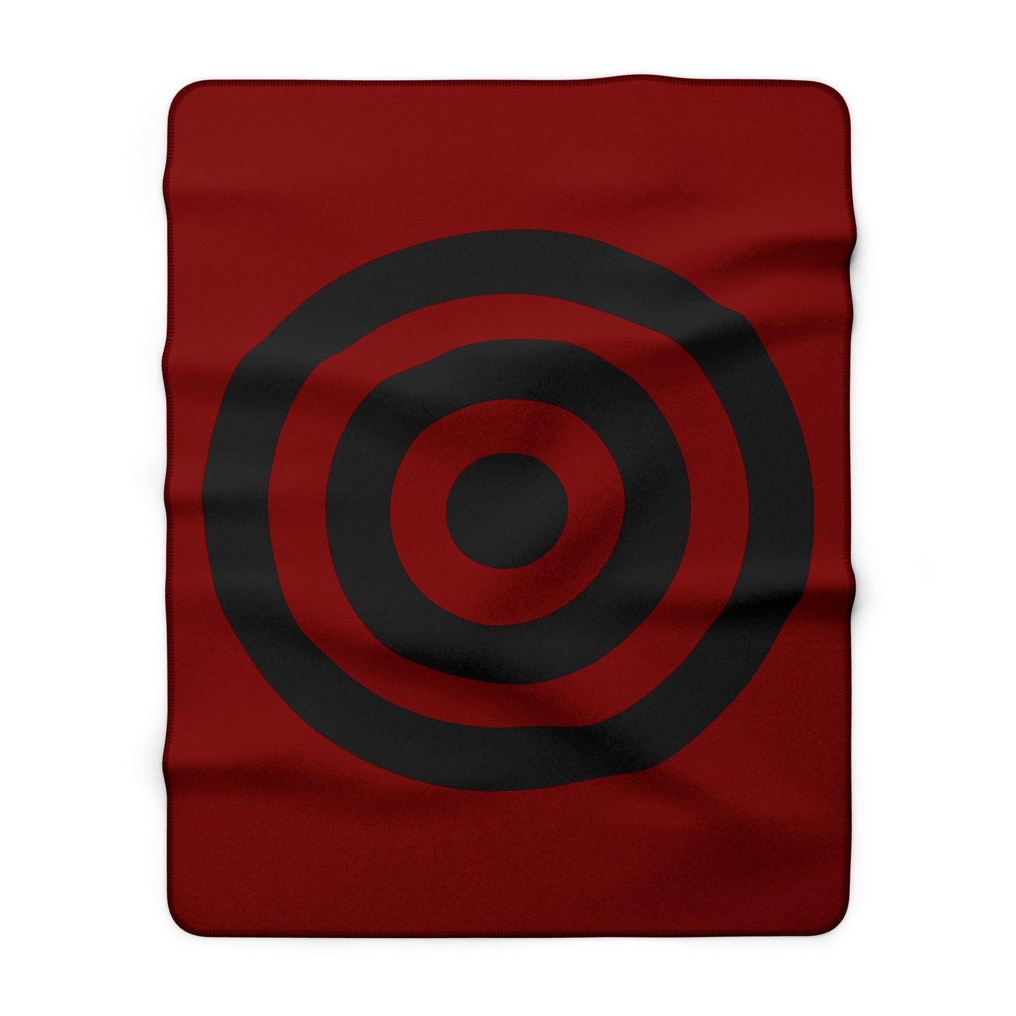 Maroon, Black Retro Target Blanket Throw