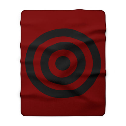 Maroon, Black Retro Target Blanket Throw