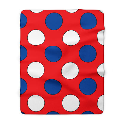 Slovakia Retro Polka Dots Blanket Throw