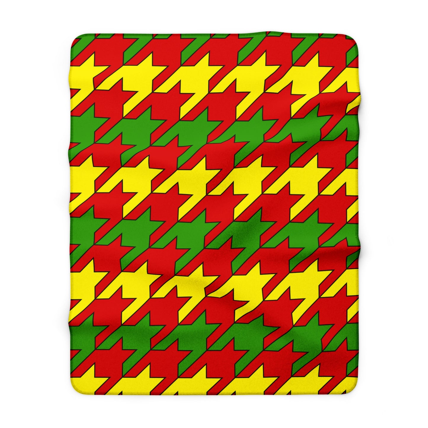 Burkina Faso Retro Houndstooth Blanket Throw