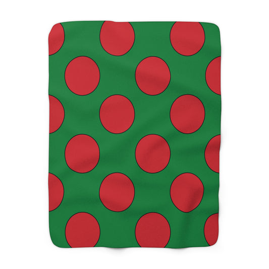 Turkmenistan Retro Polka Dots Blanket Throw