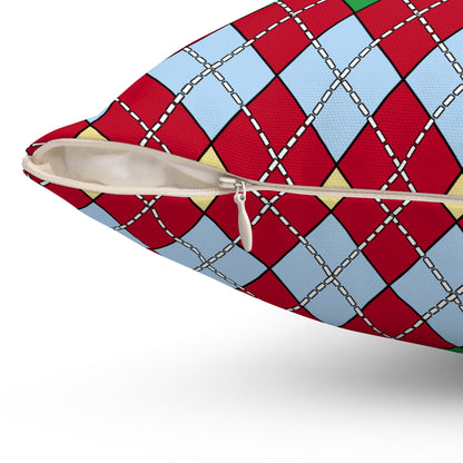 Eritrea Retro Argyle Cushion Pillow