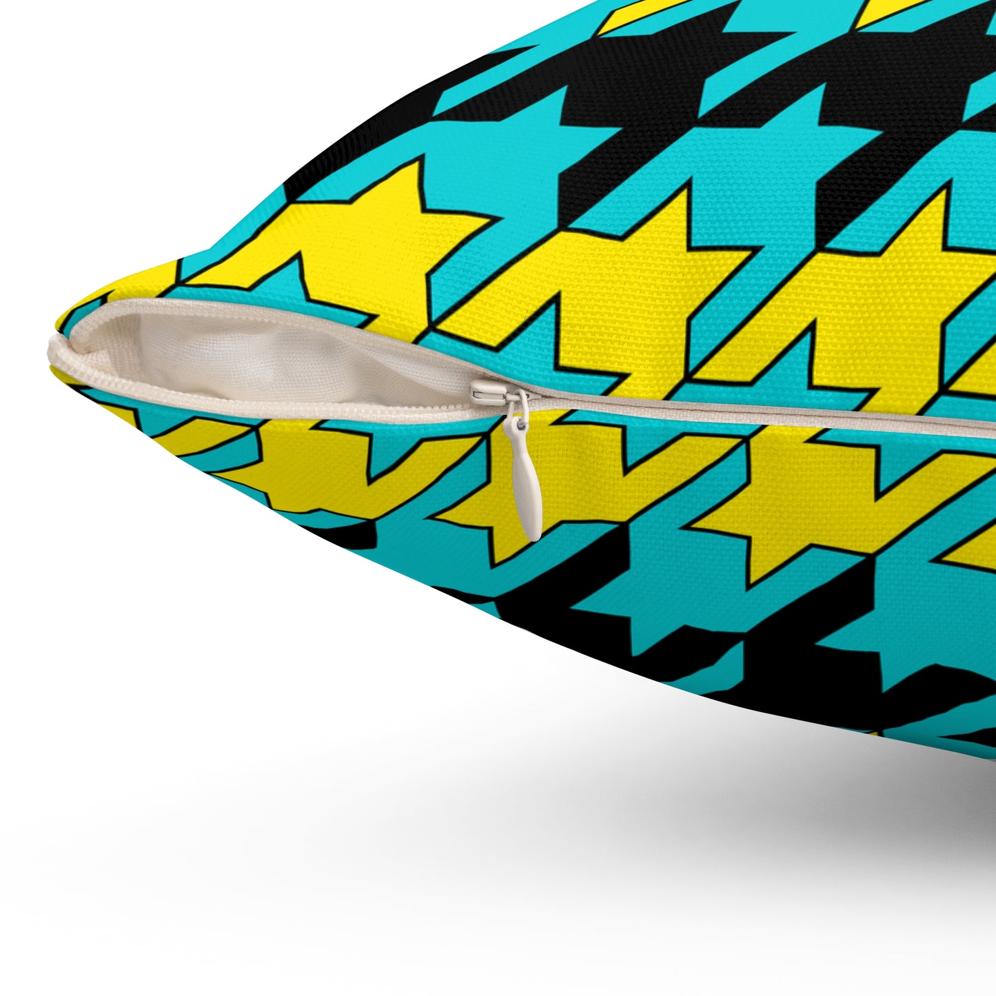Bahamas Retro Houndstooth Cushion Pillow