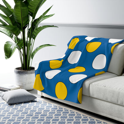 Canary Islands Retro Polka Dots Blanket Throw