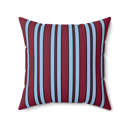 Claret, Blue Retro Stripe Cushion Pillow