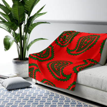 Portugal Retro Paisley Blanket Throw