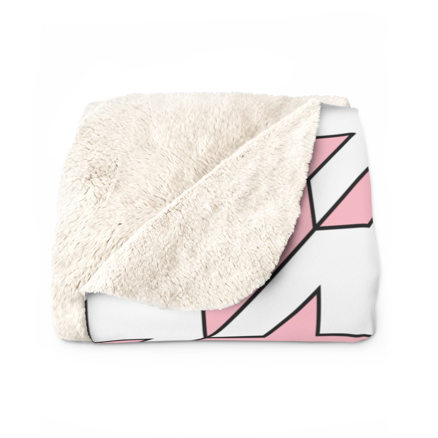 Pink, White Retro Houndstooth Blanket Throw