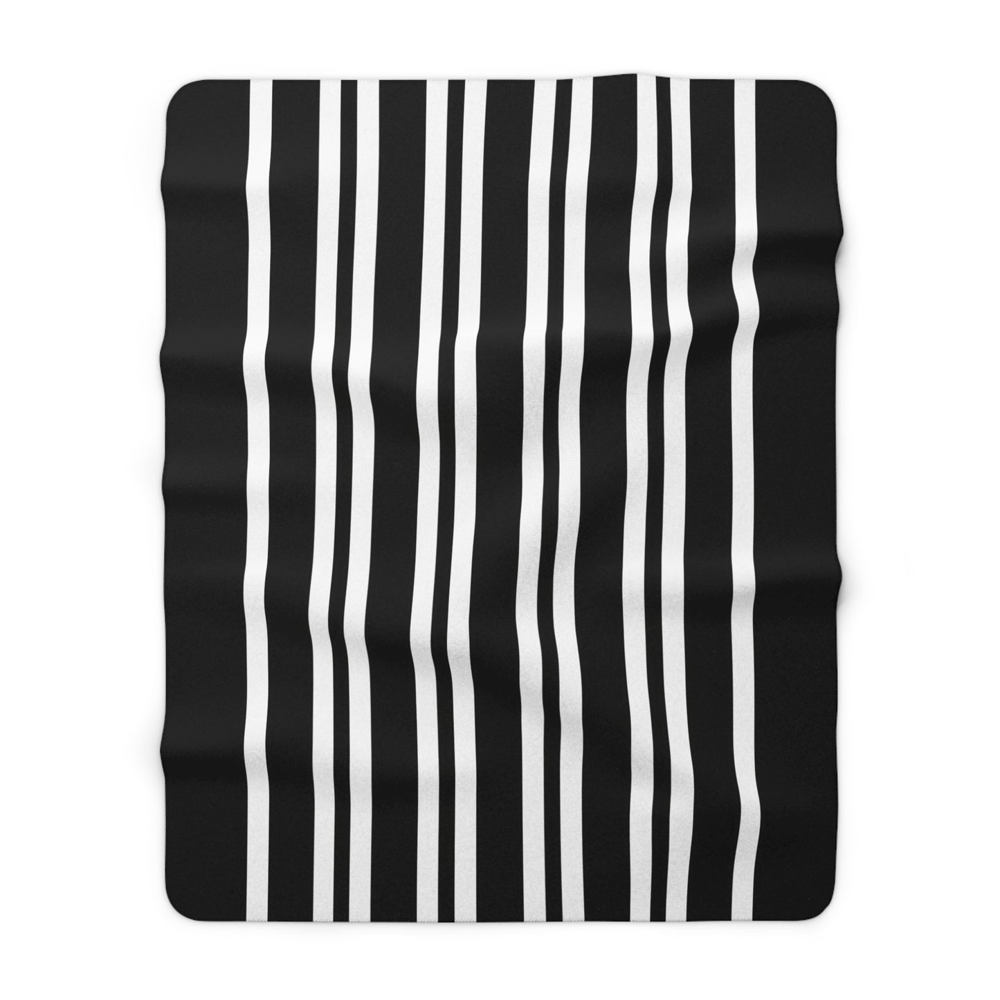 Black, White Retro Stripes Blanket Throw