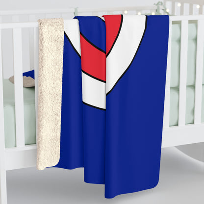 French Southern Territories Retro Target Blanket Throw