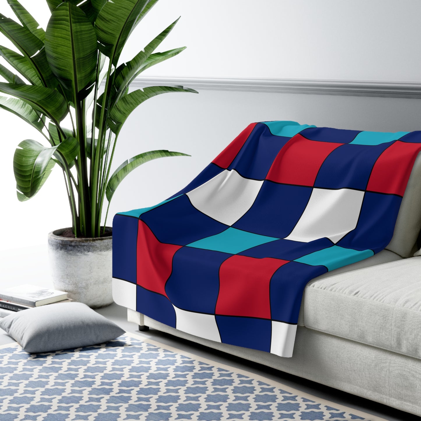 Montserrat Retro Check Blanket Throw