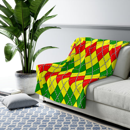 Mali Retro Argyle Blanket Throw