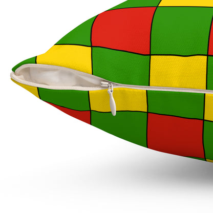 Benin Retro Check Cushion Pillow