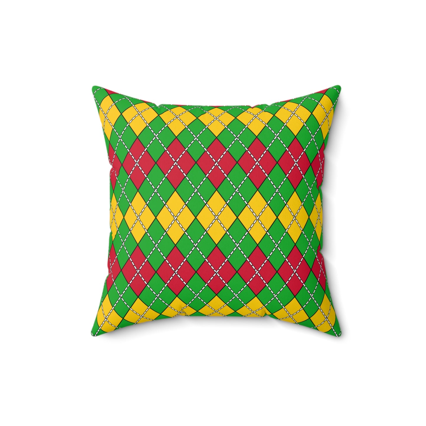 Sao Tome And Principe Retro Argyle Cushion Pillow