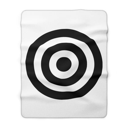 White, Black Retro Target Blanket Throw