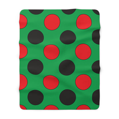 Martinique Retro Polka Dots Blanket Throw