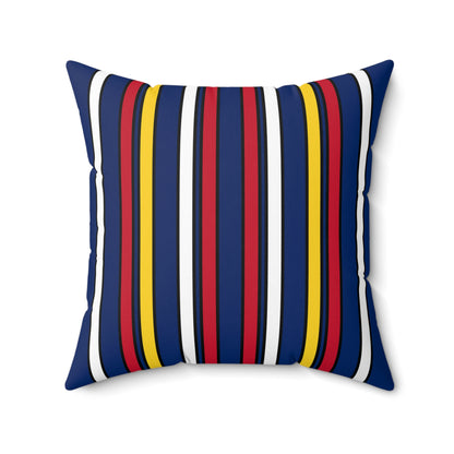 Turks And Caicos Islands Retro Stripes Cushion Pillow