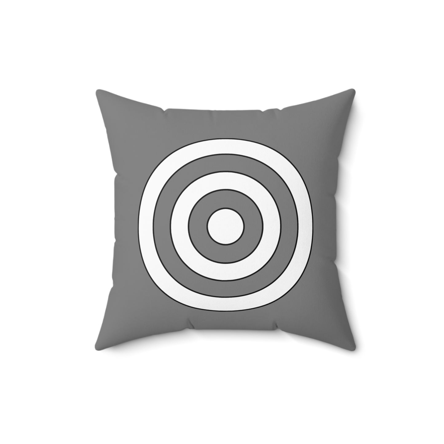 Grey, White Retro Target Cushion Pillow