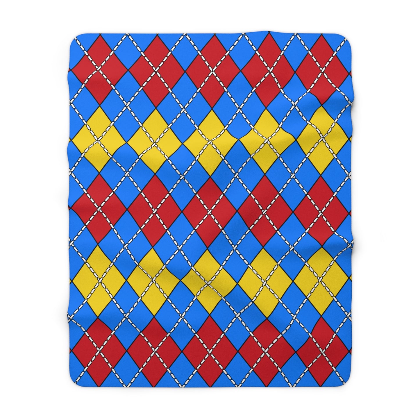 Democratic Republic of the Congo Retro Argyle Blanket Throw