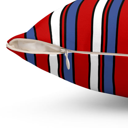 Democratic Peoples Republic Of Korea Retro Stripes Cushion Pillow