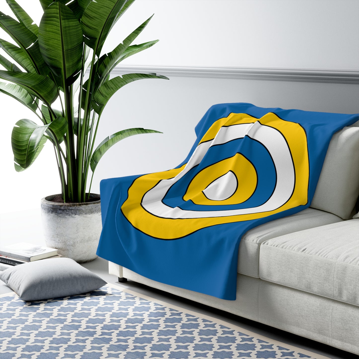 Canary Islands Retro Target Blanket Throw