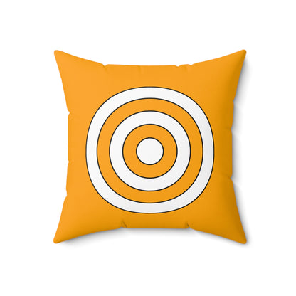 Orange, White Retro Target Cushion Pillow