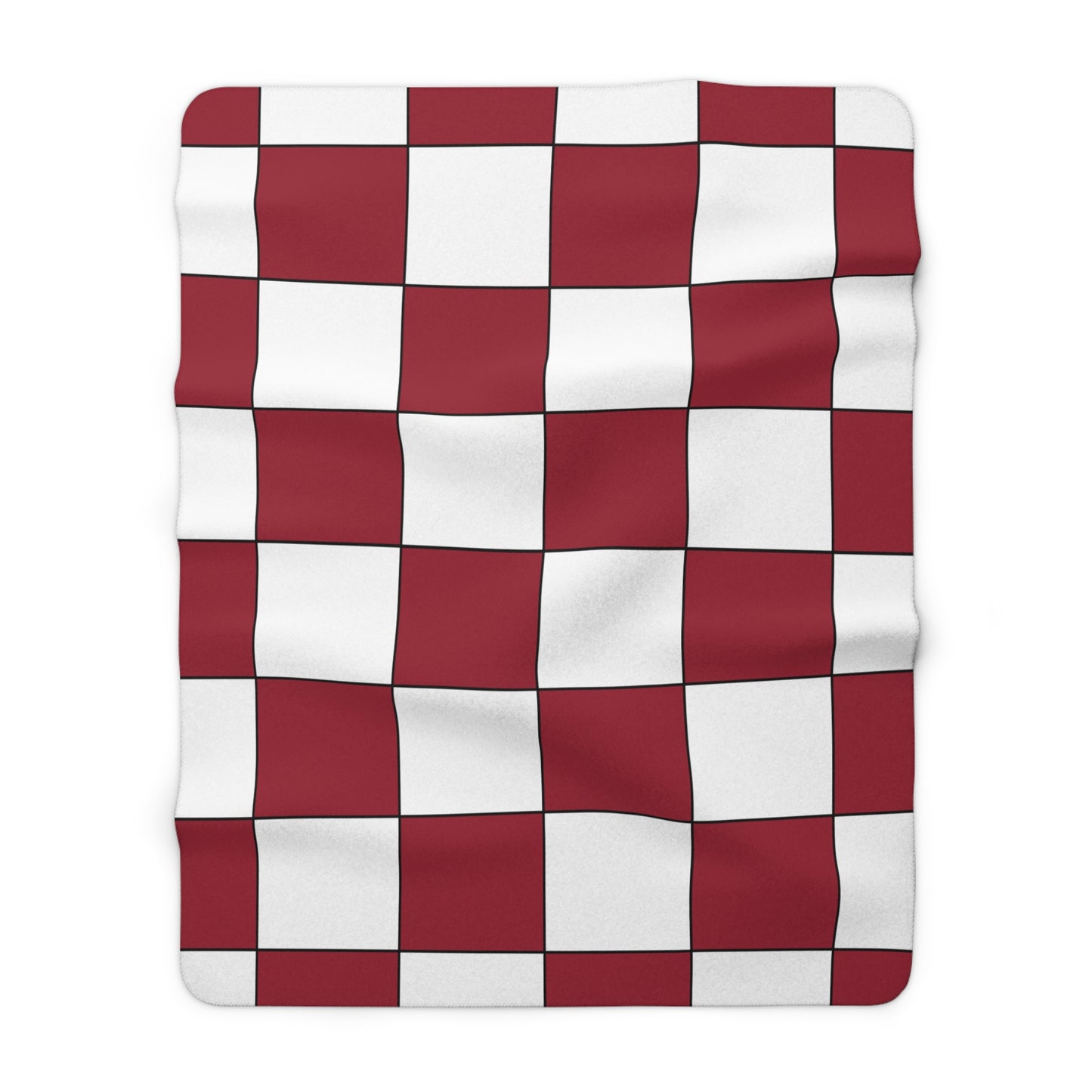 Latvia Retro Check Blanket Throw
