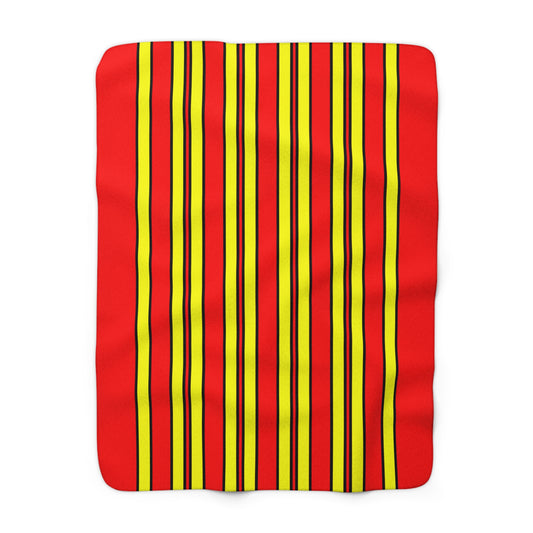 Kyrgyzstan Retro Stripes Blanket Throw