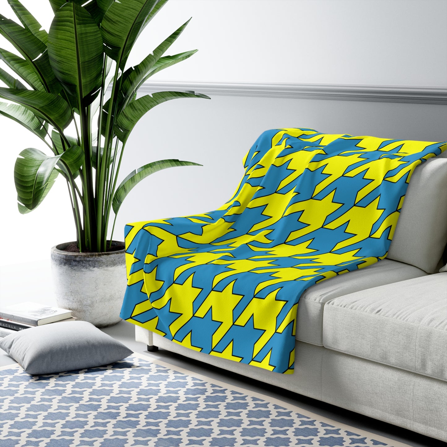 Aruba Retro Houndstooth Blanket Throw