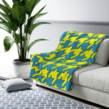 Aruba Retro Houndstooth Blanket Throw