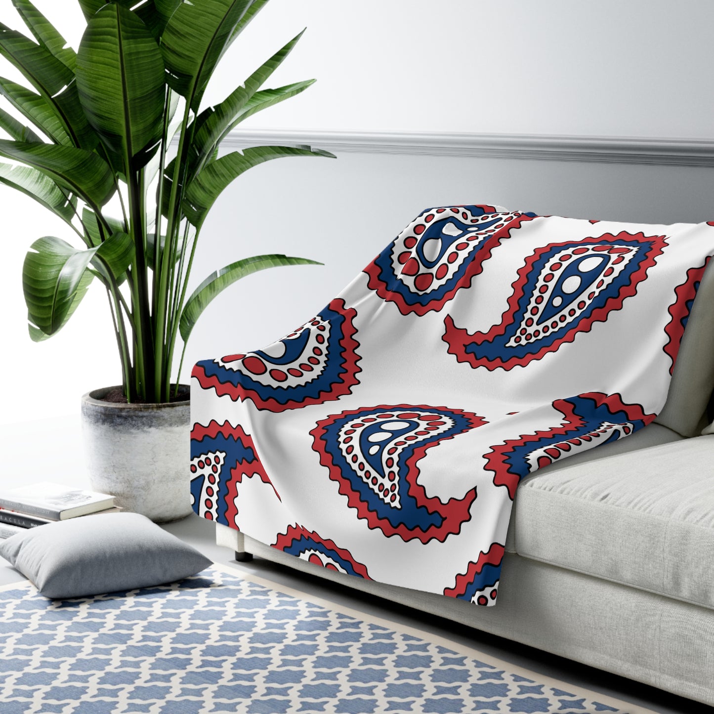 Serbia Retro Paisley Blanket Throw