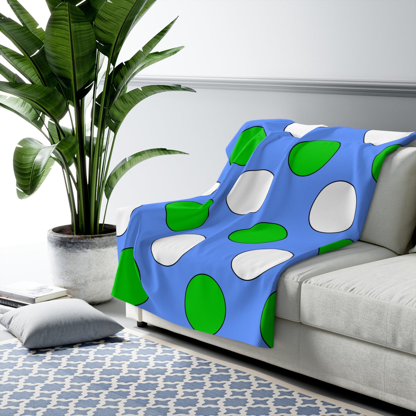 Djibouti Retro Polka Dots Blanket Throw