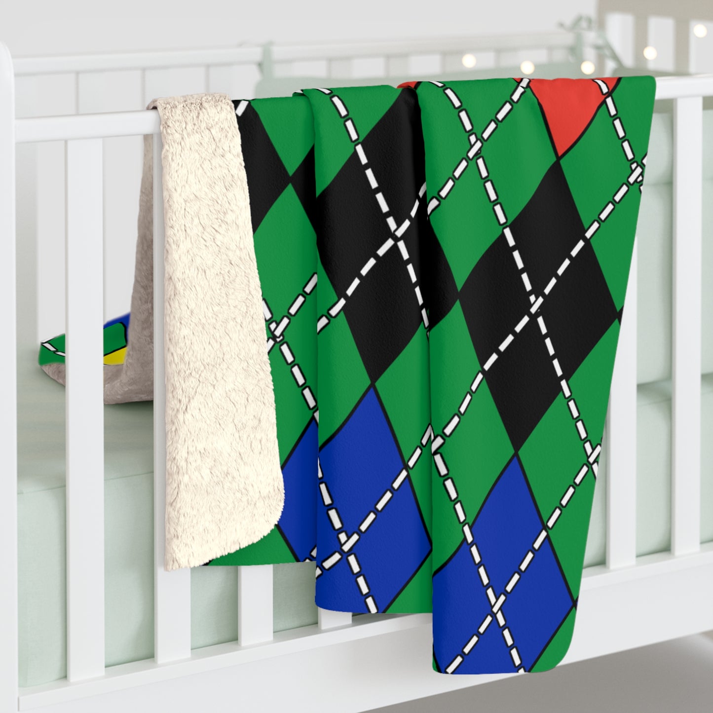 New Caledonia Retro Argyle Blanket Throw