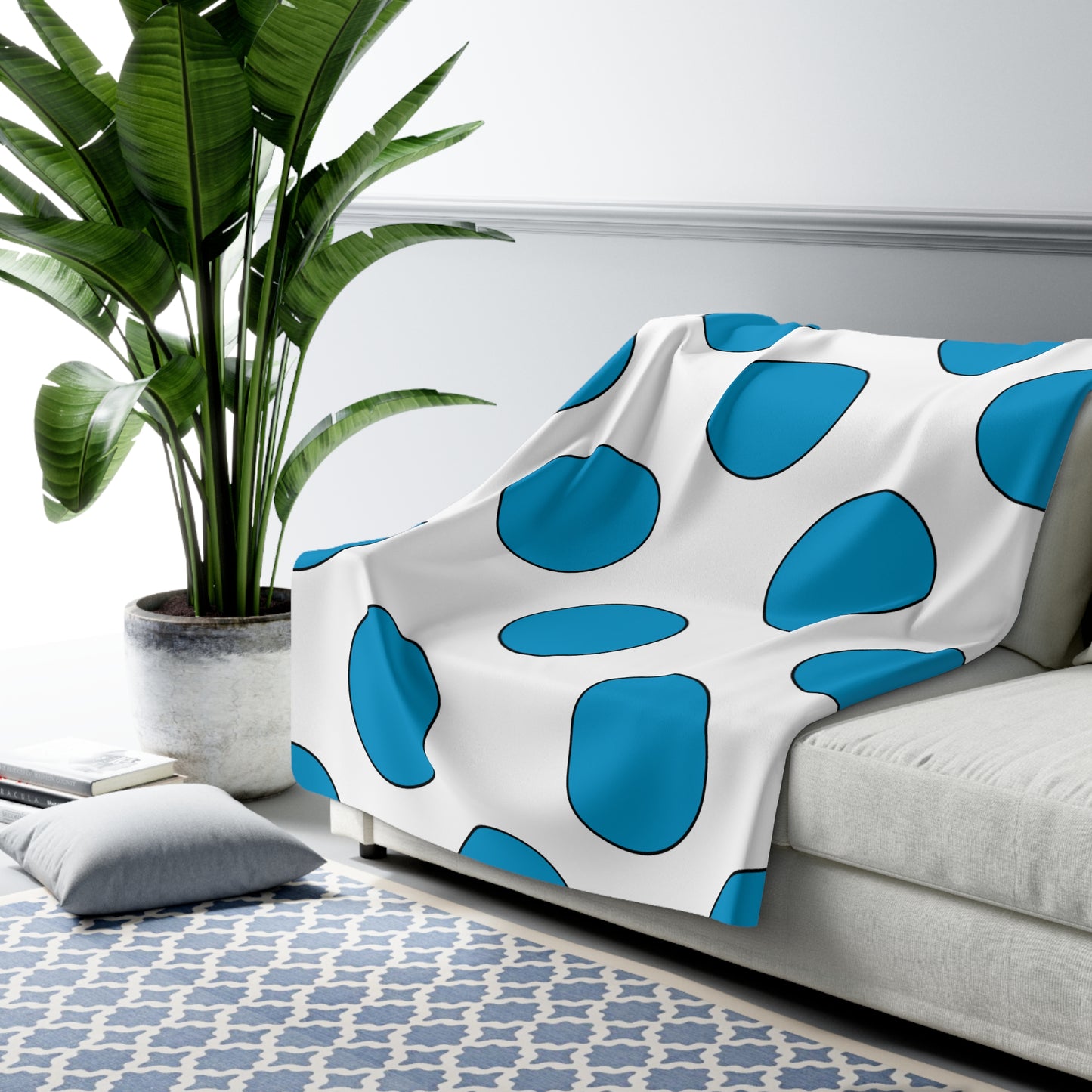 Galicia Retro Polka Dots Blanket Throw