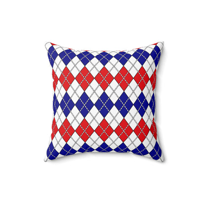 France Retro Argyle Cushion Pillow