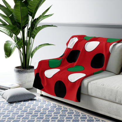 Western Sahara Retro Polka Dots Blanket Throw