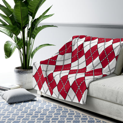 Japan Retro Argyle Blanket Throw