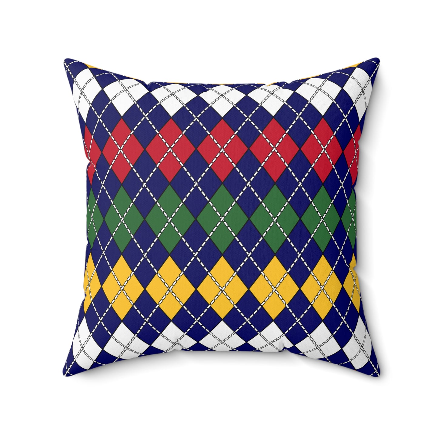 British Virgin Islands Retro Argyle Cushion Pillow
