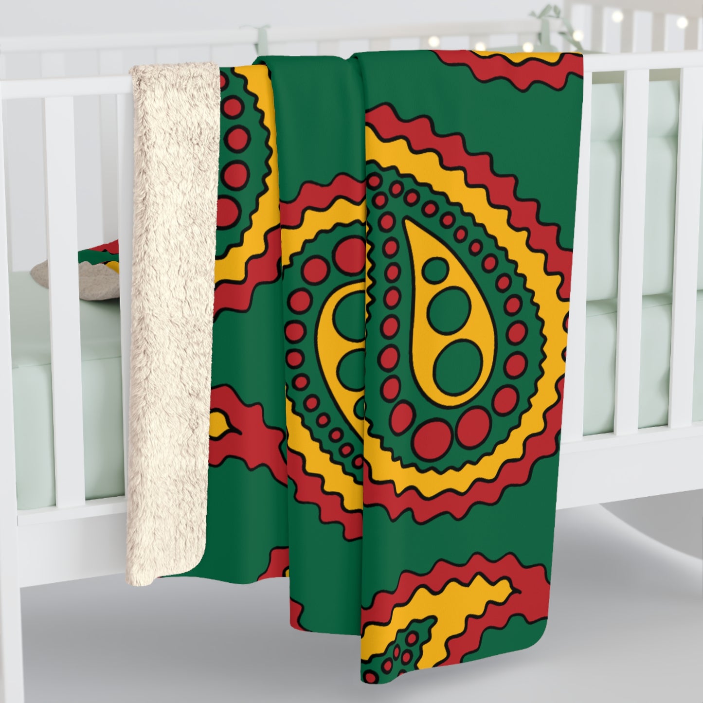 Lithuania Retro Paisley Blanket Throw