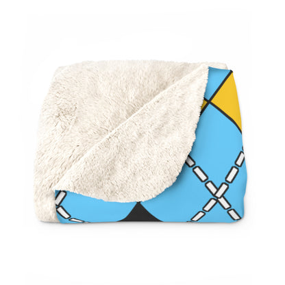 Saint Lucia Retro Argyle Blanket Throw