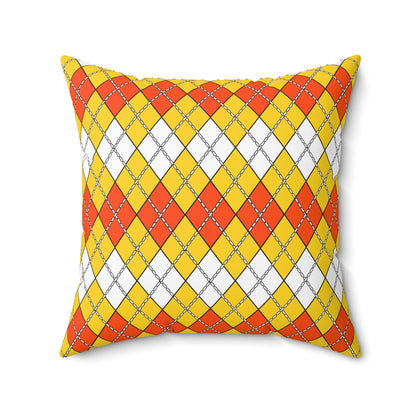 Bhutan Retro Argyle Cushion Pillow