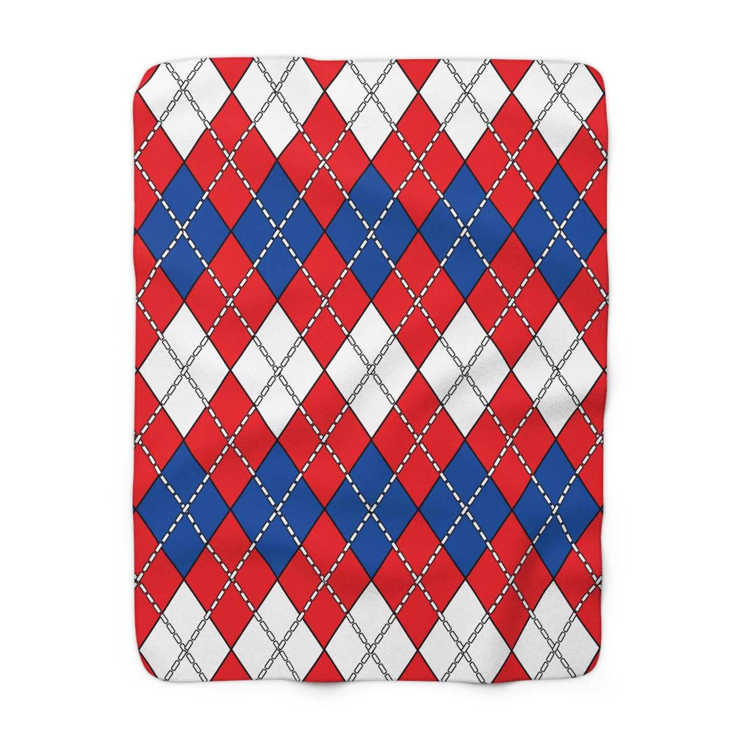 Slovakia Retro Argyle Blanket Throw