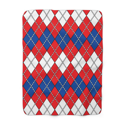 Slovakia Retro Argyle Blanket Throw