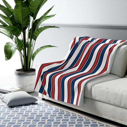 Serbia Retro Stripes Blanket Throw