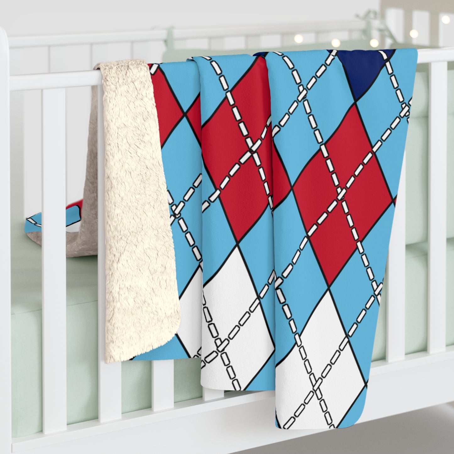 Fiji Retro Argyle Blanket Throw