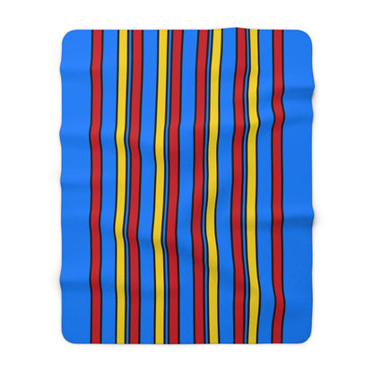 Democratic Republic of the Congo Retro Stripes Blanket Throw